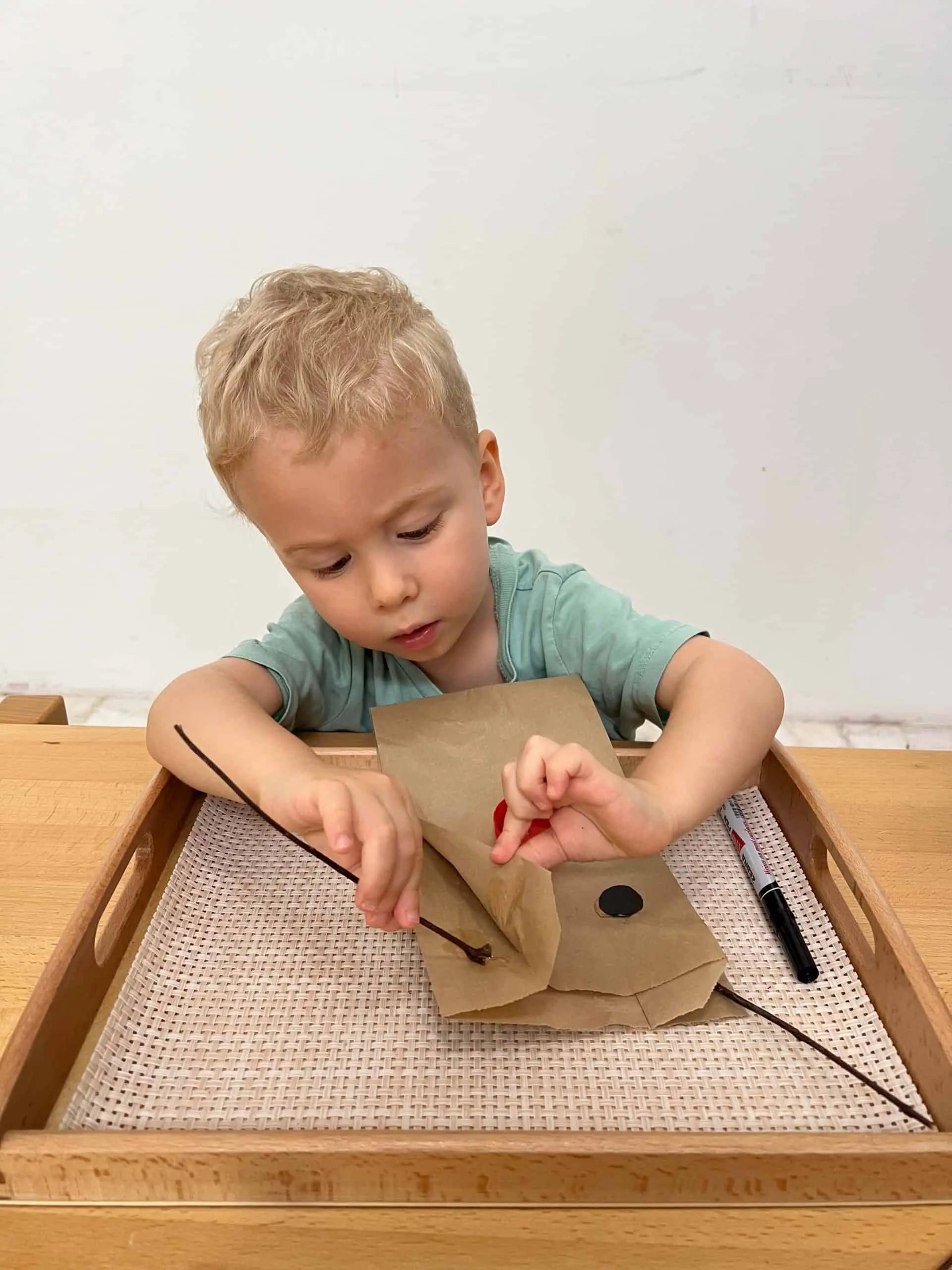 Montessori at Home: D.I.Y. Paper Bag Reindeer