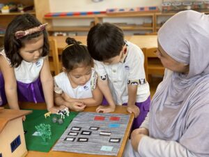 Image of children using a grammar farm