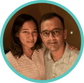 Indah and Nilesh - parents of Sean